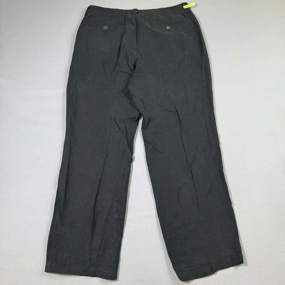Tommy Bahama Pants Mens 34x30 Black Linen Silk Blend Straight Leg Relaxed Fit